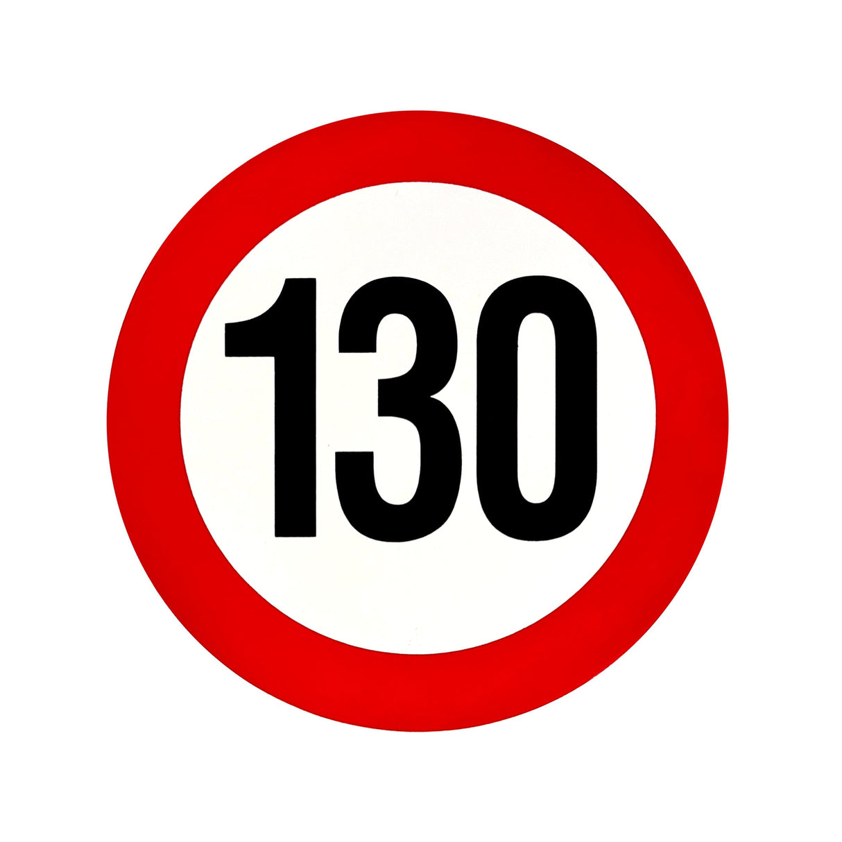 Reflective Speed Limit Sticker – 13 cm & 19 cm