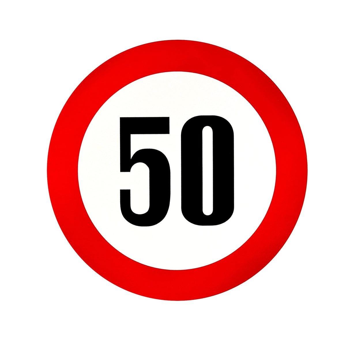 Reflective Speed Limit Sticker – 13 cm & 19 cm