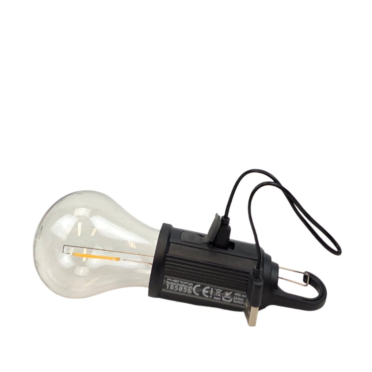 Solar Outdoor Bulb-Shaped Lamp with USB-C Charging