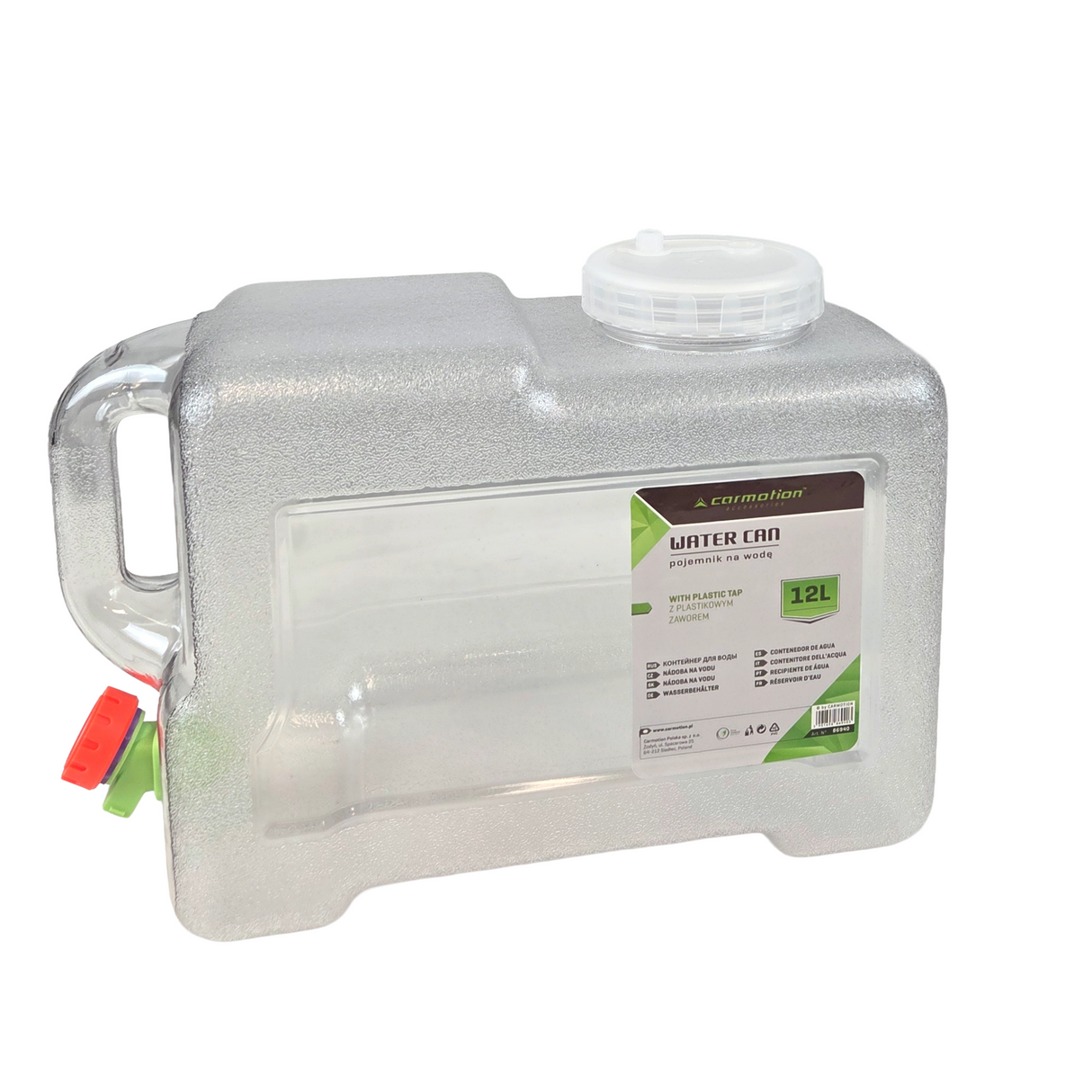 12L Transparent Plastic Jerry Can with Spout