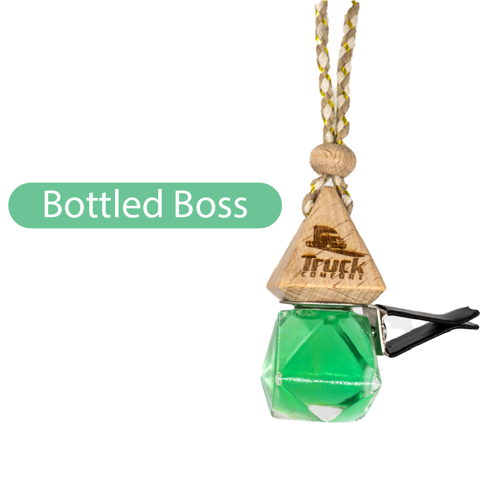 Luxuriöser Auto-Parfümduft im Glasflakon mit Holzverschluss