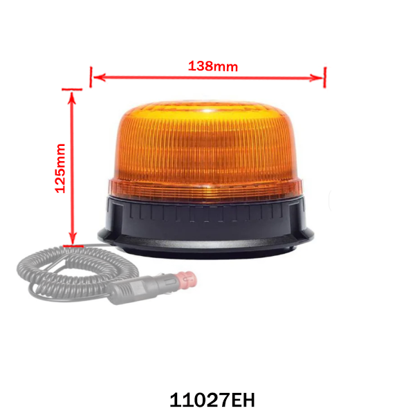 Yellow LED Strobe Beacon 12V/24V, 16 LEDs