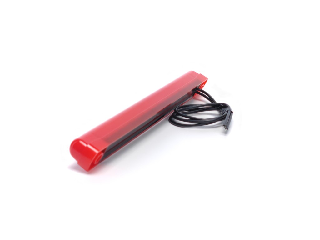 LED Rear Position Lamp Red 24cm Frosted Glass 12/24V