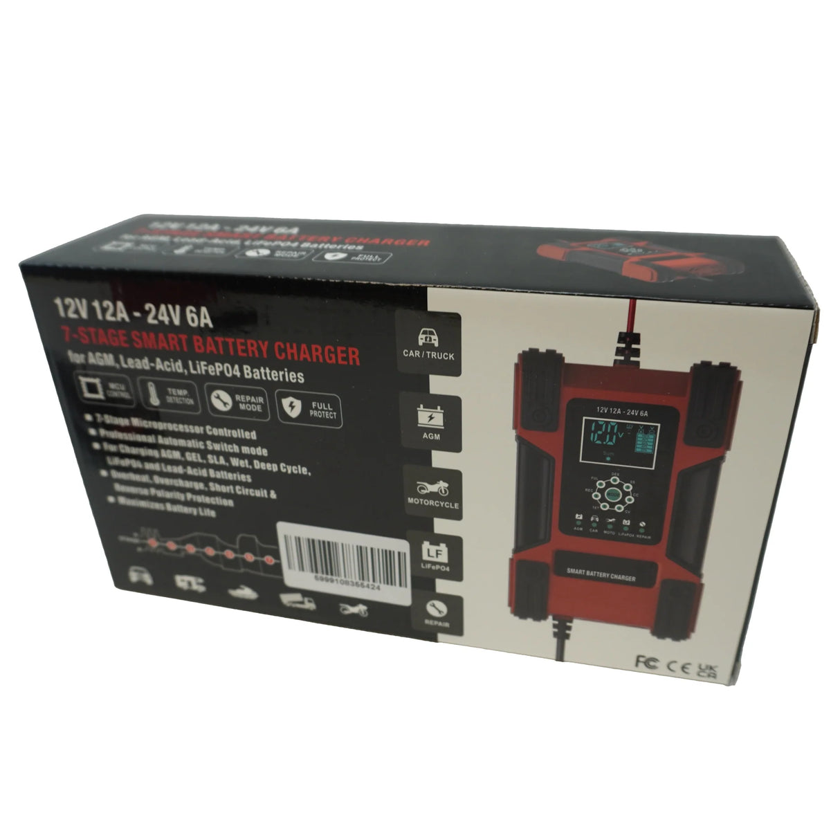 Smart Battery Charger 12/24V 12A