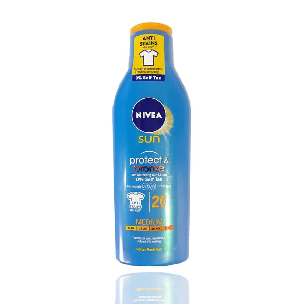 Nivea Sun Protect & Bronze SPF20 Sunscreen 200ml Medium