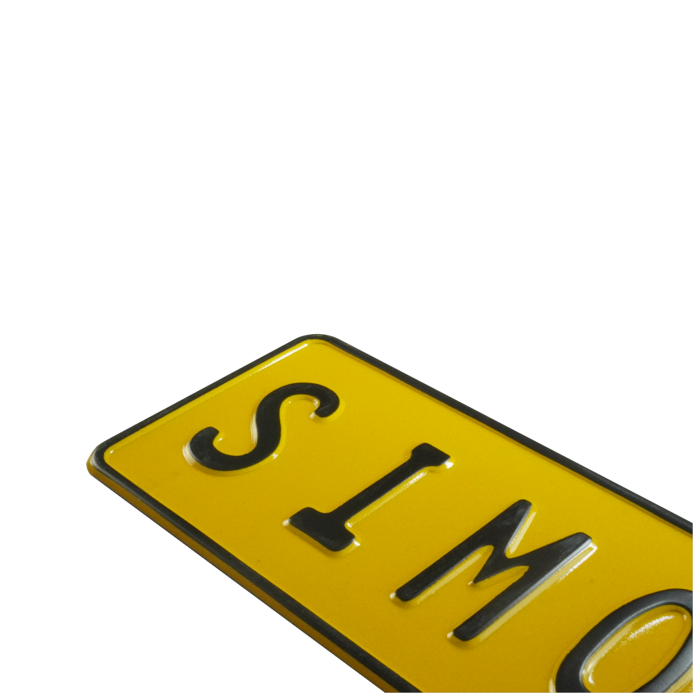 Custom Embossed Nameplate