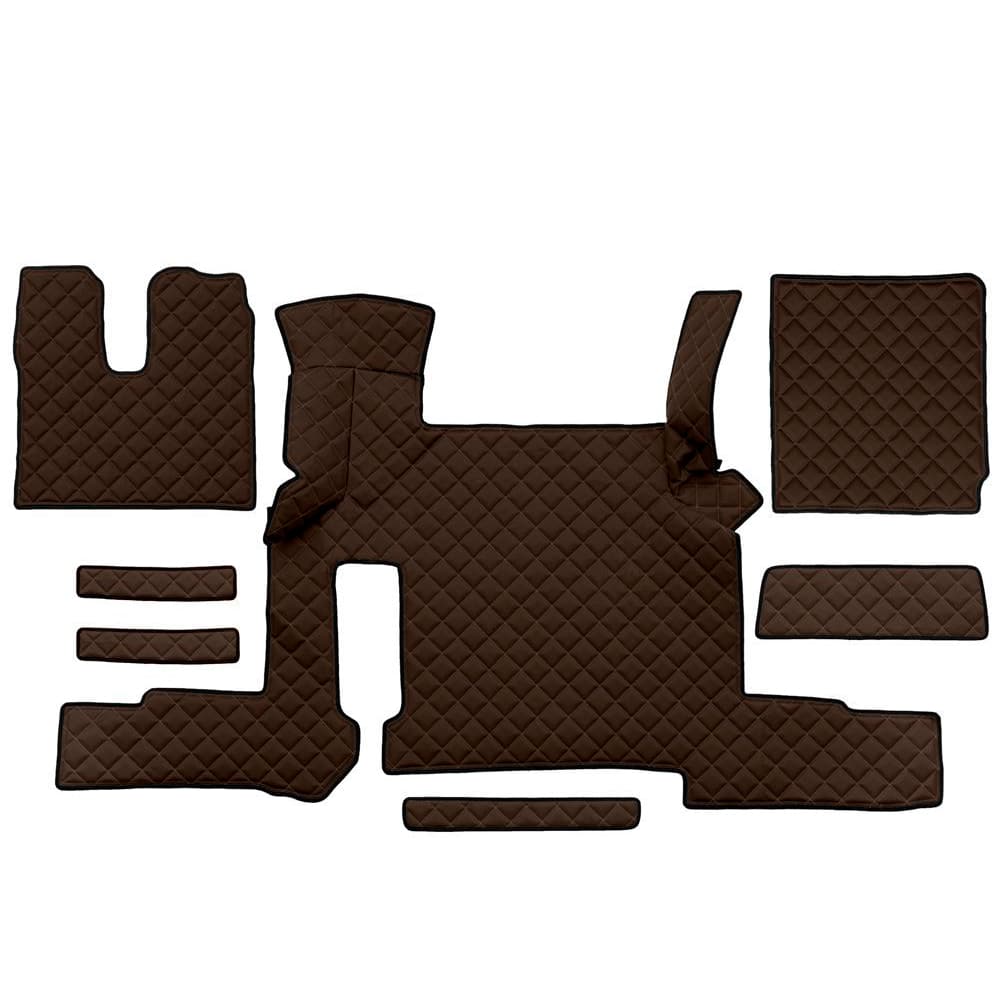 Quilted Faux Leather Floor Mat for MAN TGX Automatic (2018-2020) – Two Drawer Version