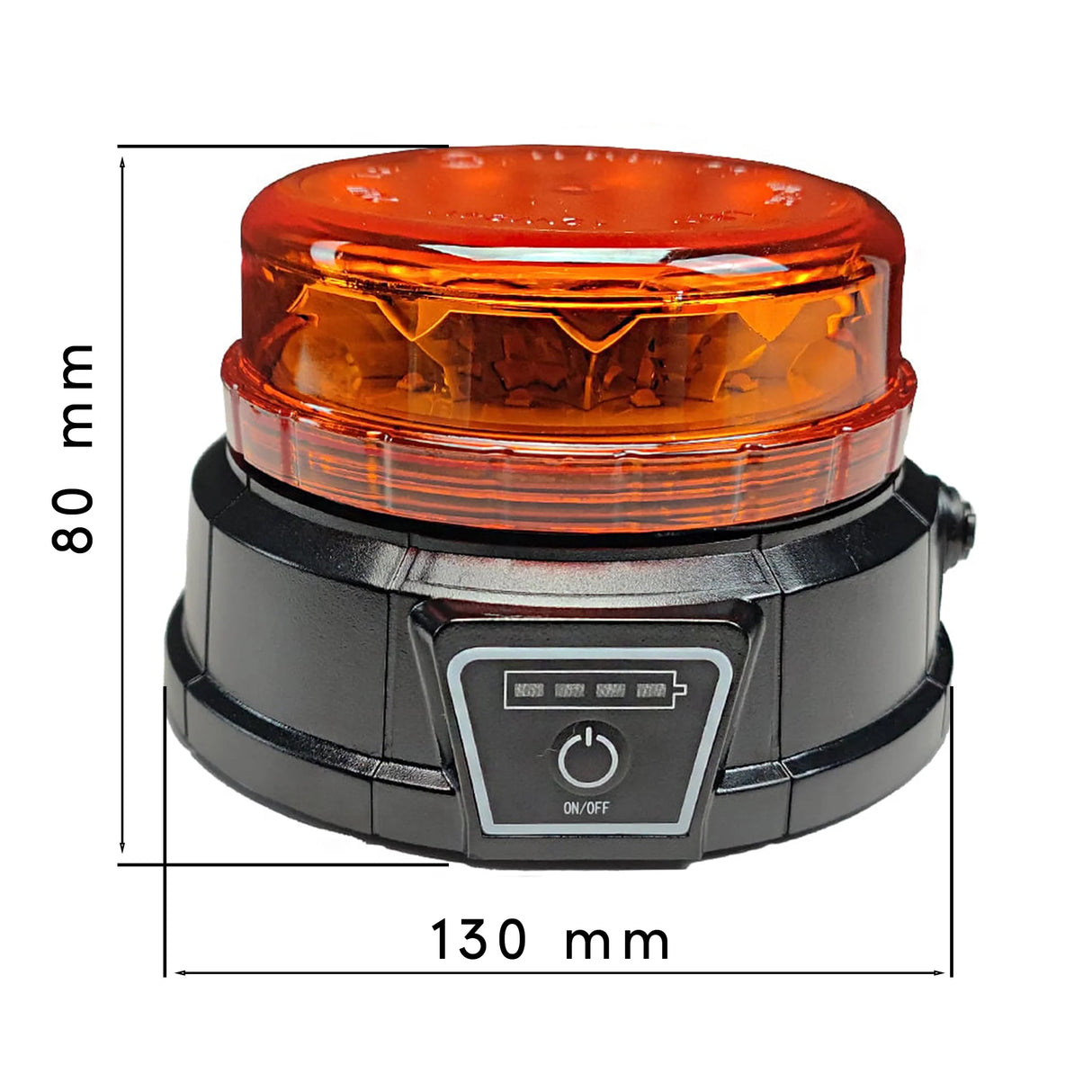 Ultra-Slim Yellow LED Strobe Light with Magnetic Base and Remote Control