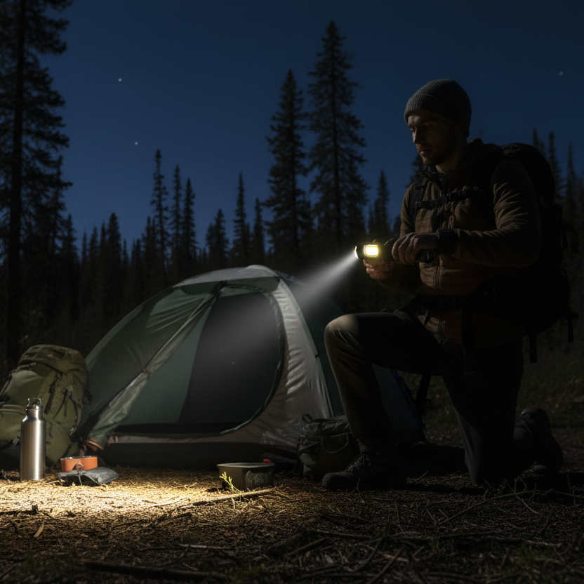 Rechargeable LED Flashlight with Magnetic Mount – 450mAh