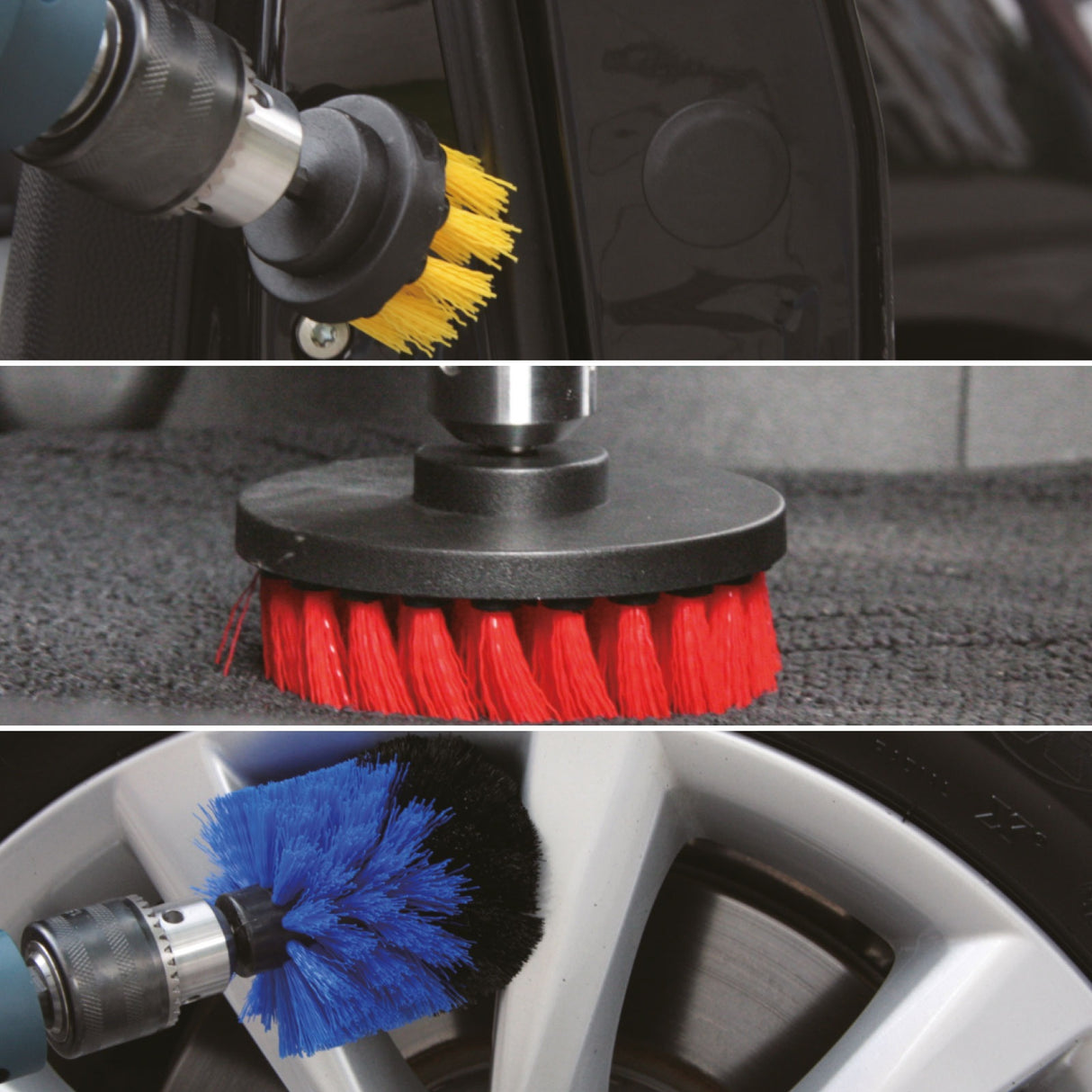 Set de cepillos de limpieza para taladro – 3 piezas