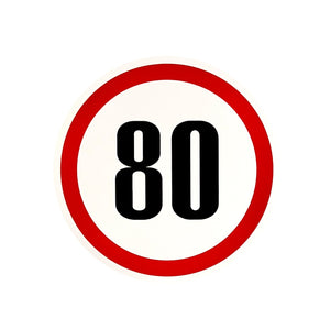 Reflective Speed Limit Sticker – 13 cm & 19 cm