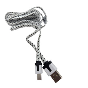 Micro USB-B Data & Charging Cable 2m Black-White