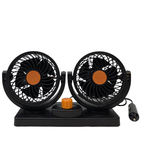 Double Head Car Fan 2x15cm