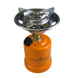 Camping-Gaskocher mit stabilem Metallgehäuse, orange