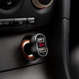Caricabatterie USB per Auto con Voltmetro e Display LED - Nero