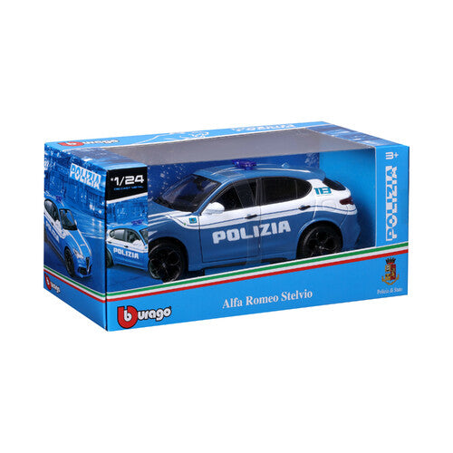 1:24 Scale Police Car Model – Alfa Romeo Giulia / Stelvio | Burago