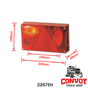 Trailer Lamp with Triangular Prism Lens