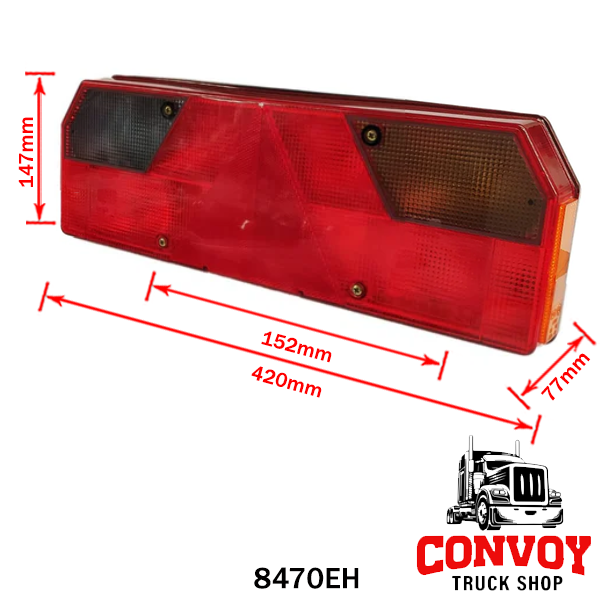 Rear Lamp for Kögel & Krone Trailers – Angled Corner, Plug Connection