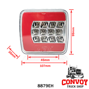 LED Lamp 4-Function Transparent Non-Reflector 12/24V