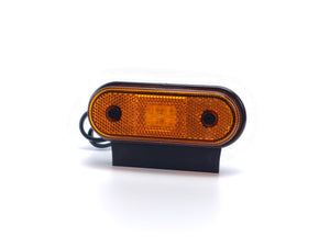 LED Position Lamp with Rounded Amber Holder, 4 LEDs