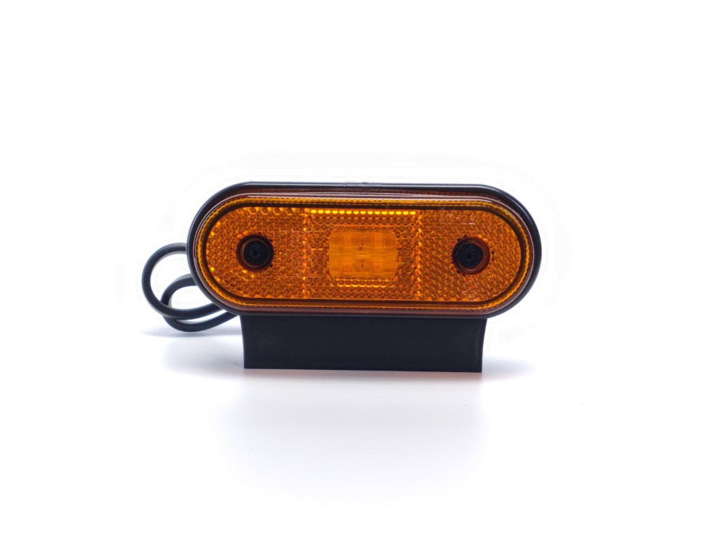 LED Position Lamp with Rounded Amber Holder, 4 LEDs