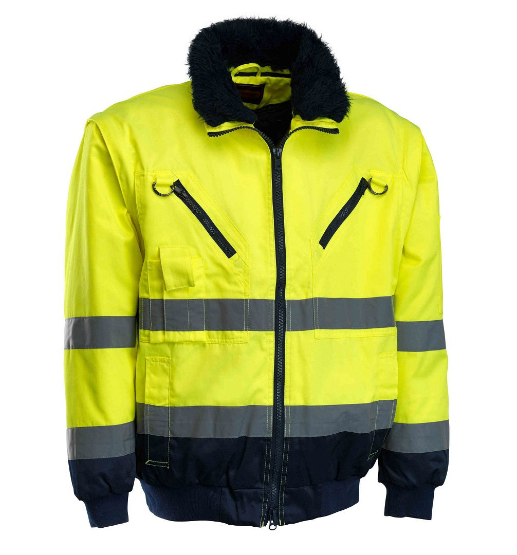 Hi-Vis Yellow-Black Pilot Jacket 3-in-1