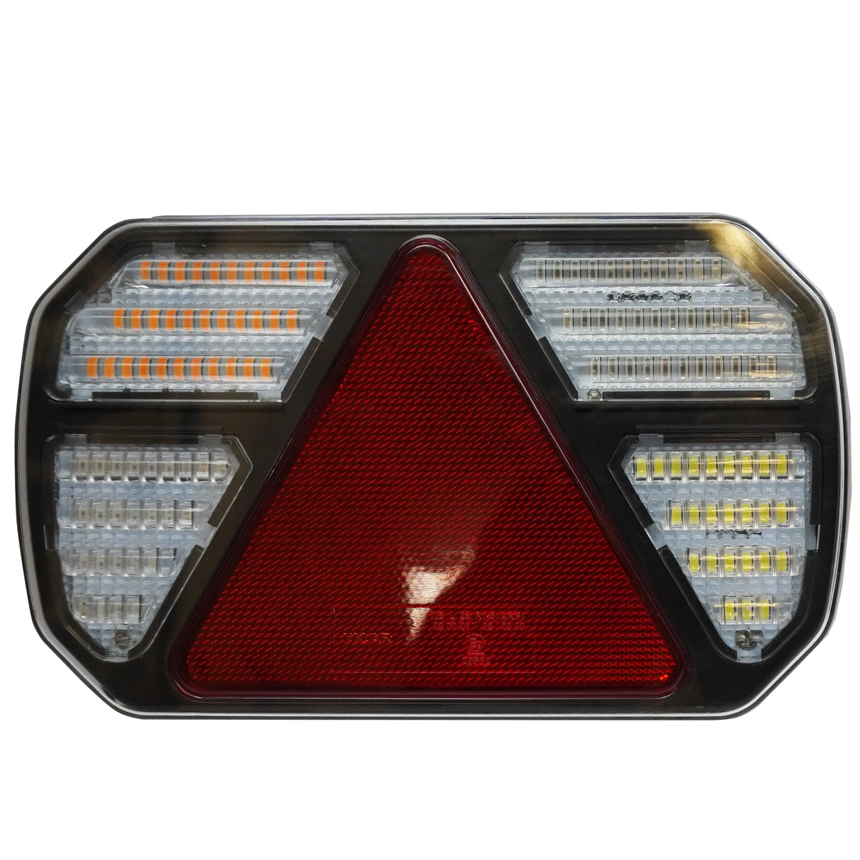 LED Rear Light, 6-Function, Triangle Reflector, 12V-24V