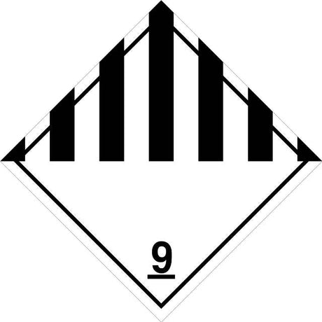 ADR Numbered Hazard Label Sticker