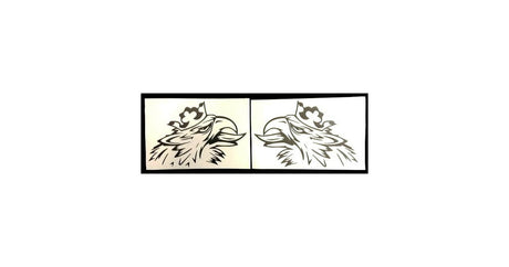 Griffin with Crown Sticker Pair (22.5x28.5cm)
