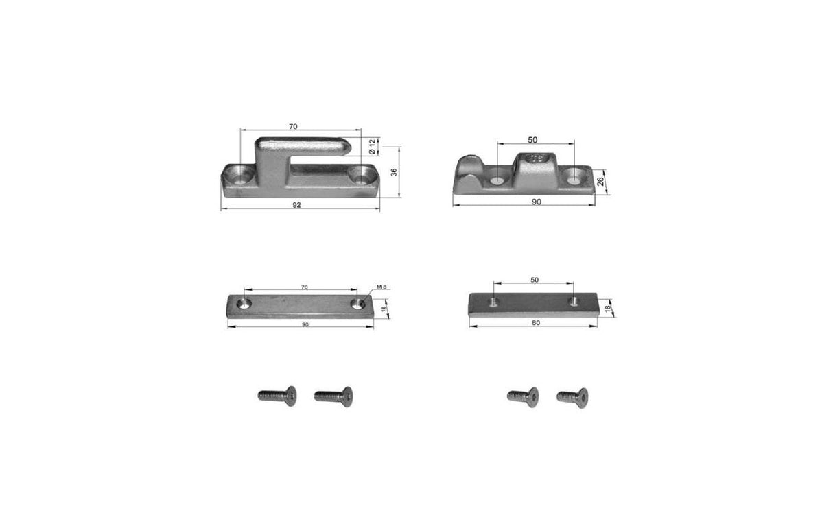 Side Wall Hinge 90 mm