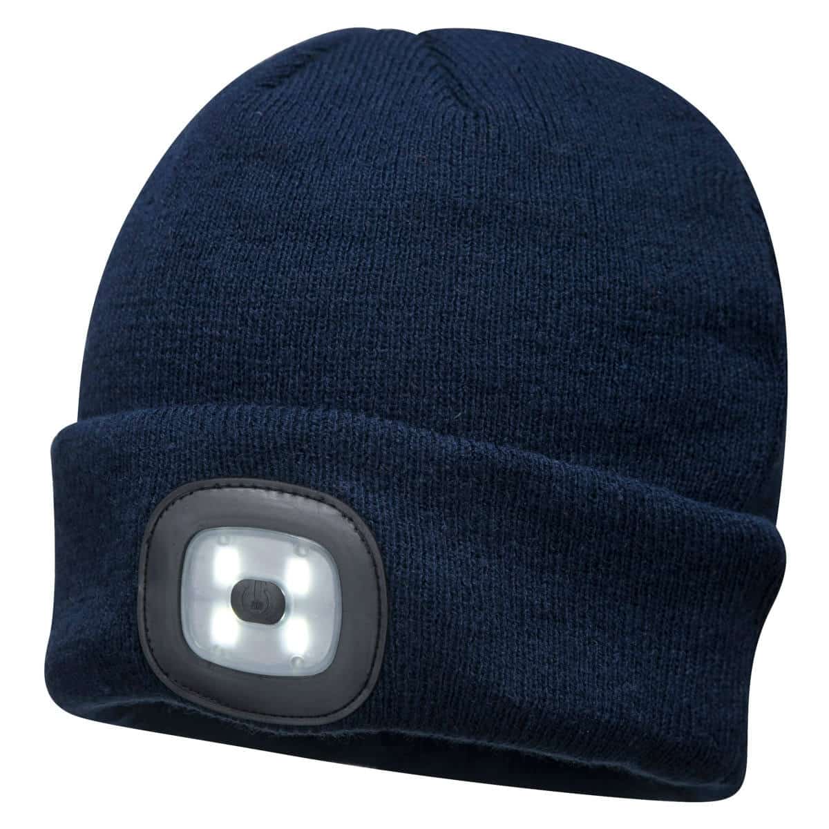Rechargeable LED Beanie Hat with Dual Lights