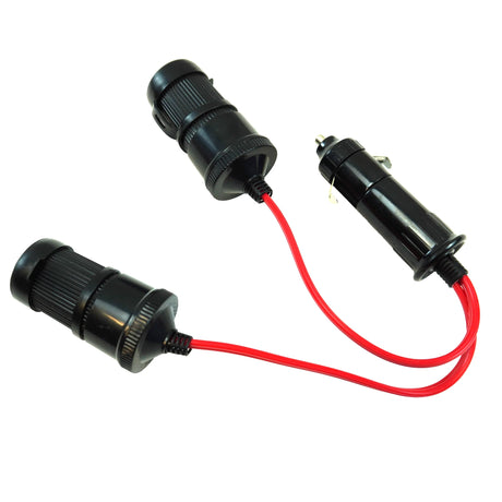 Dual Socket Car Cigarette Lighter Splitter, 12A