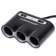 Distribuidor de mechero con 3 tomas y 2 puertos USB Dunlop 12/24V