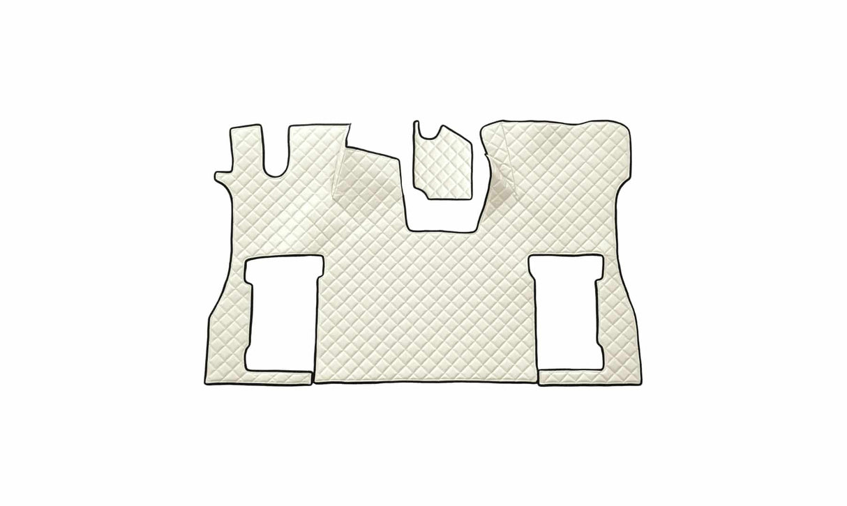 Quilted Faux Leather Floor Mat Set for Scania S (2017+) Flat-Floor Cab