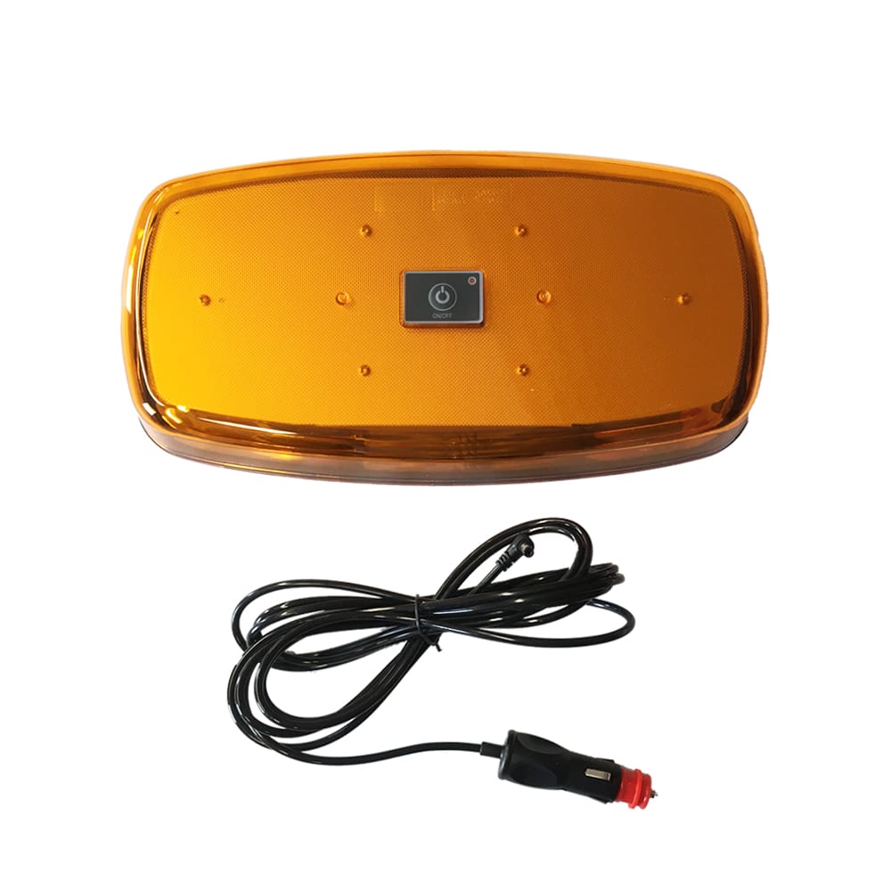 Rechargeable LED Amber Strobe Light Bar with Magnetic Mount