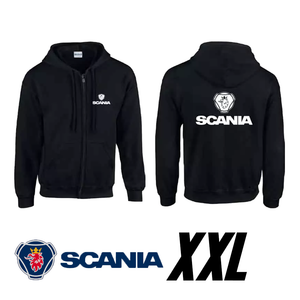 Black Scania Logo Zip-Up Hoodie