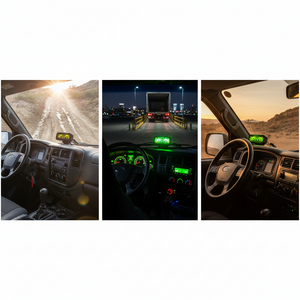 Vehicle Inclinometer with Amber Backlight 12V