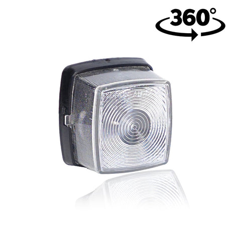 Large White Position Lamp Cube