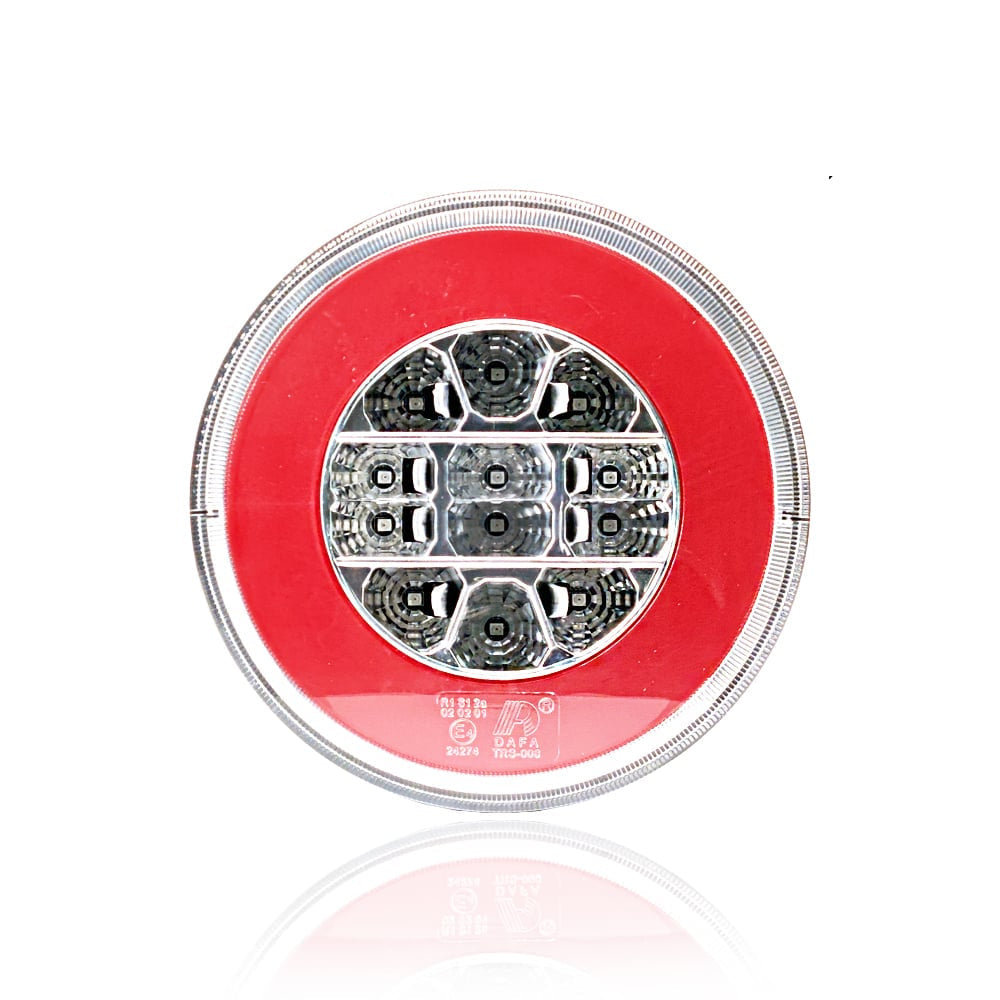 Round LED Stripe Lamp with Indicator, Transparent, 12/24V