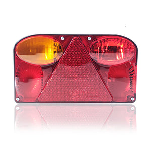 Rounded Triangle Trailer Tail Light with Reflector