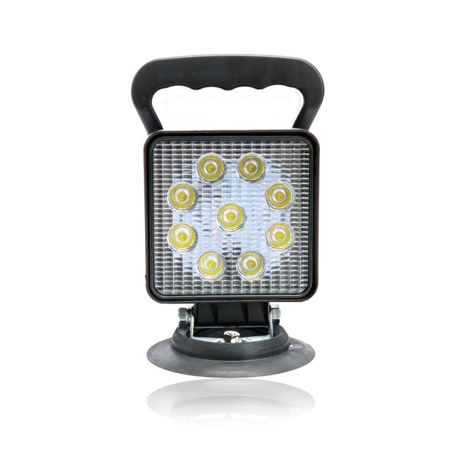 LED Work Light, Square, Magnetic Base, 27W, Cigarette Lighter Plug